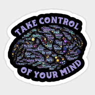 Take Control Of Your Mind Blue Sticker